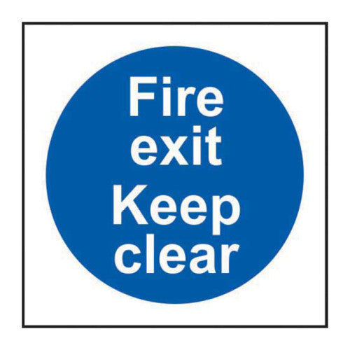 Fire Door Keep Clear 100 x 100