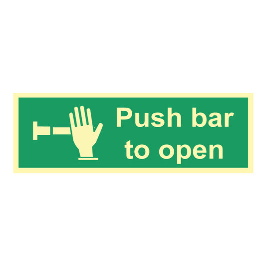 Push Bar to Open 300 x 100