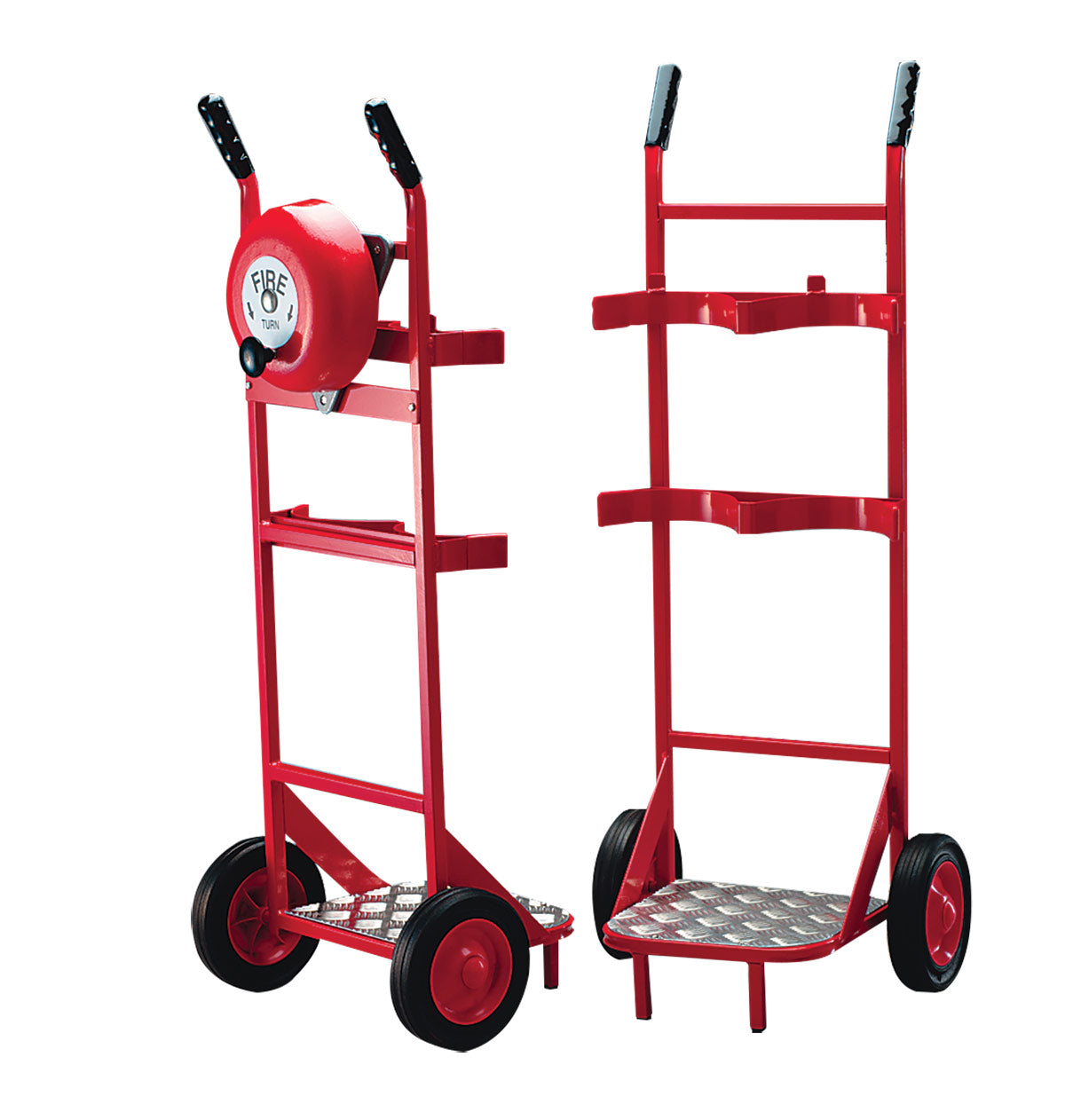 Double Fire Extinguisher Trolley – Mobile Fire Point Station | Steel Frame