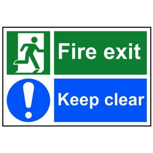 Fire Exit Keep Clear 400 x 150