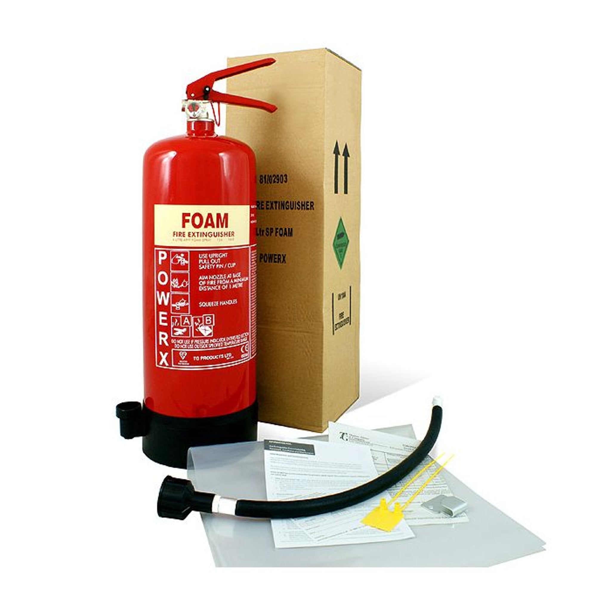 6L Foam Fire Extinguisher – Class A & B | BS EN3 Certified