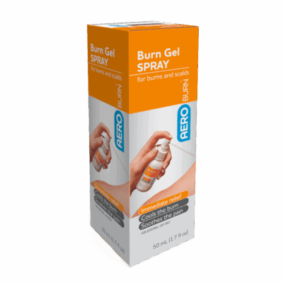 AEROBURN Burn Gel Spray – 50ml Pain Relief for Minor Burns