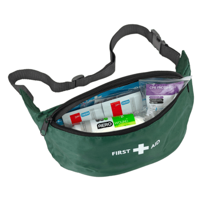 AEROKIT 1 Person First Aid Kit in Bum Bag – Compact Emergency Kit