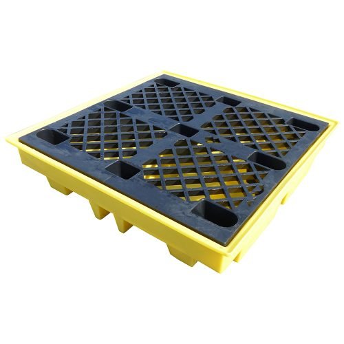 2 Drum Spill Pallet – 1,220 × 820 × 450 mm, 240 L Sump, 4‑Way Forklift Access