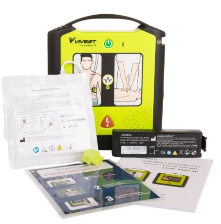 ViVest PowerBeat X1 Semi-Automatic Defibrillator – Compact AED with CPR Coach