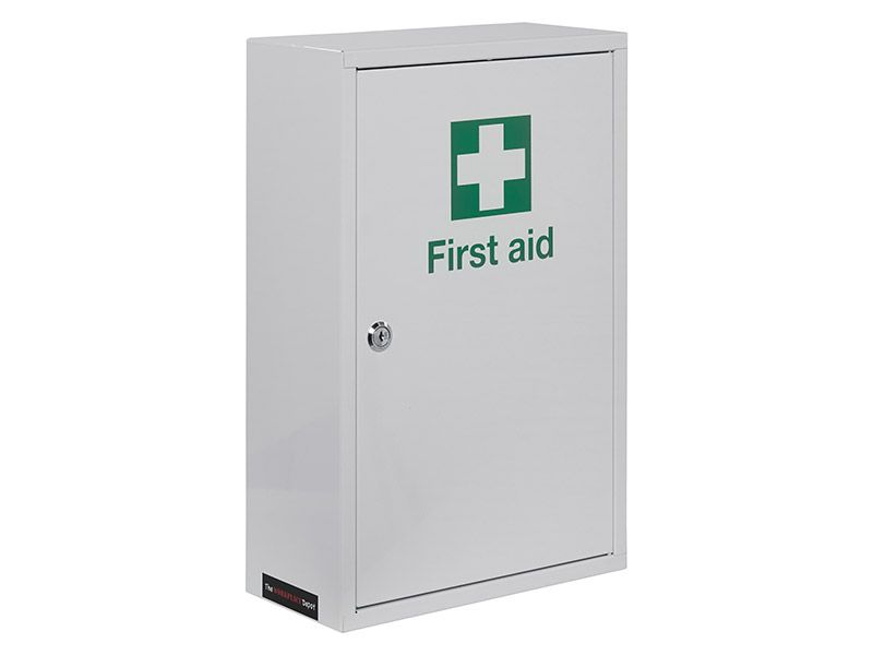 First Aid Gear Storage Rack First Aid Cabinet – Lockable Workplace Storage – HAZPREV Safety