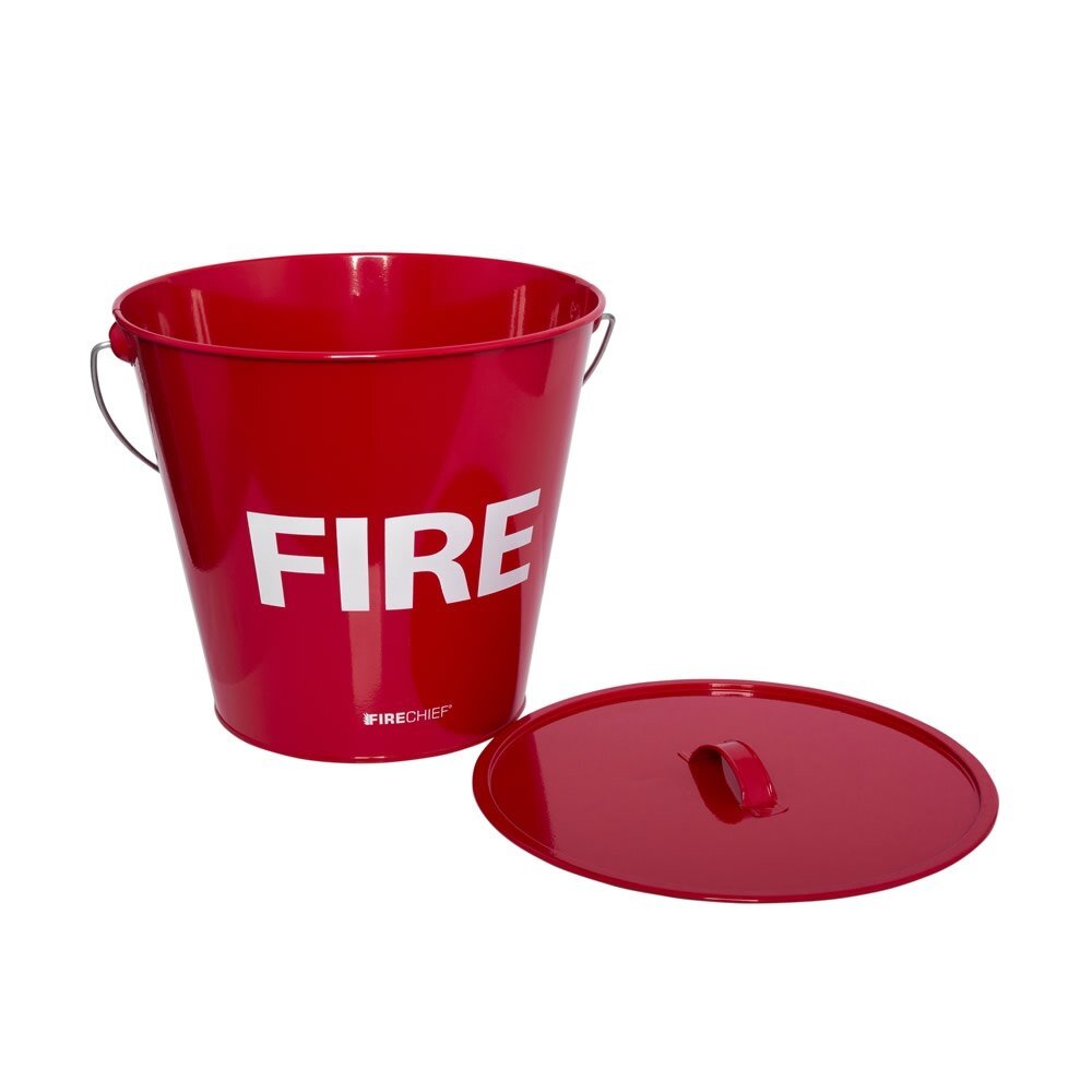 Fire Bucket with Lid (Metal)