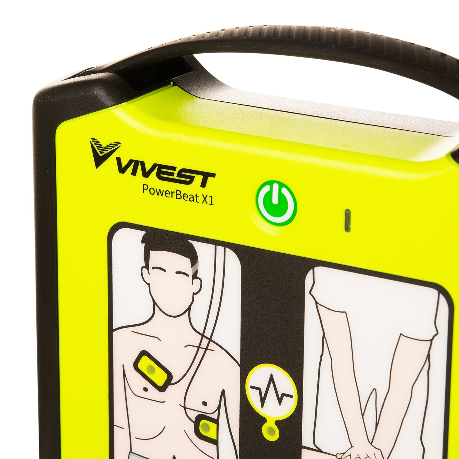 ViVest PowerBeat X1 Semi-Automatic Defibrillator – Compact AED with CPR Coach